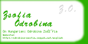 zsofia odrobina business card